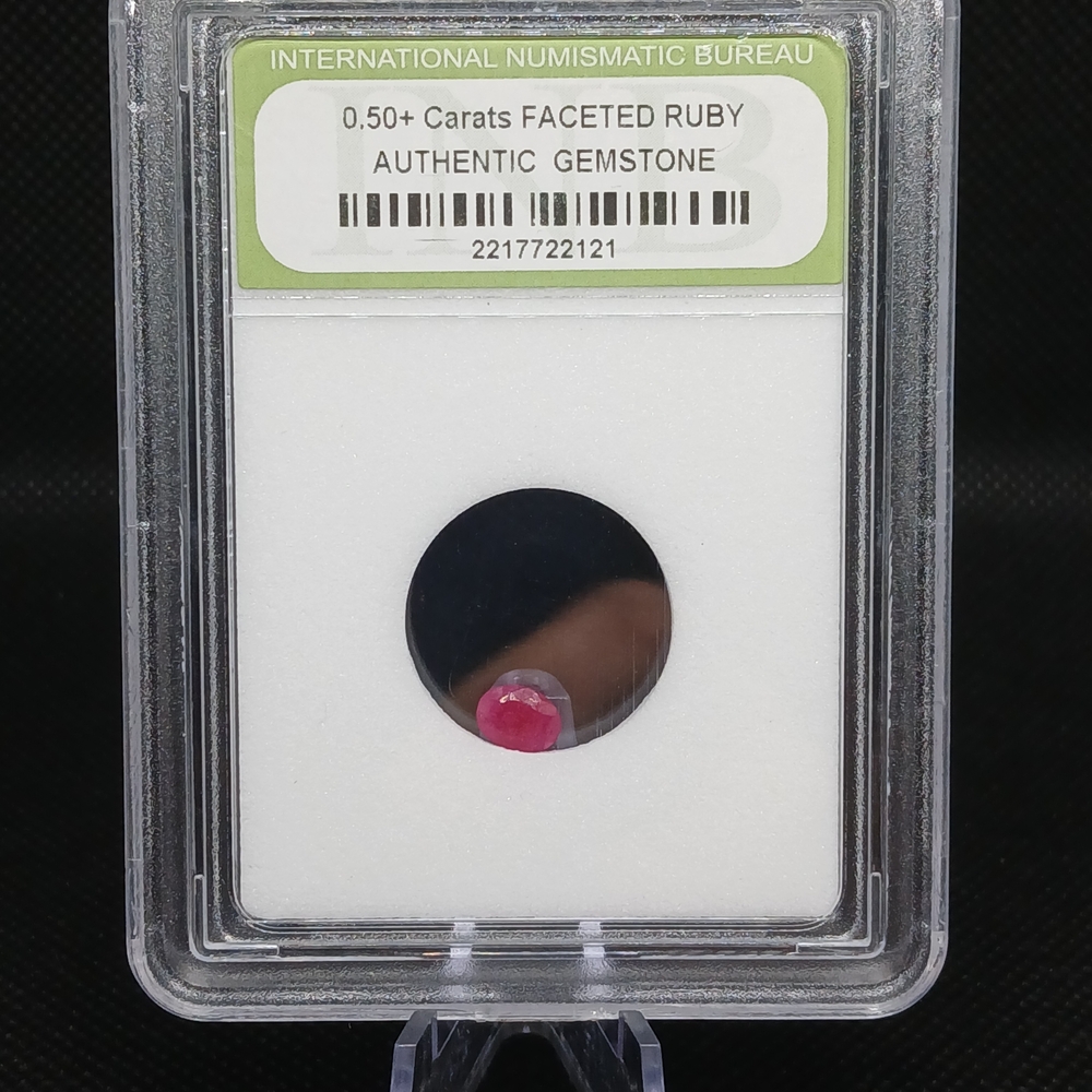 Certified 0.50+ Carats Faceted Natural Ruby Gemstone